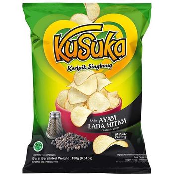 Kusuka Cassava Chips Black Pepper Chicken 180g