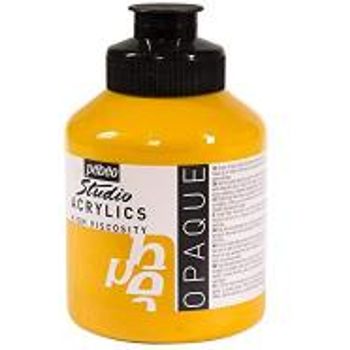 Pebeo Studio Acrylics 500-milliliter Acrylic Paint Yellow Ochre