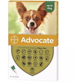 Advocate Flea & Heartworm Spot-on For Dogs S (4kg or less) 3 tube