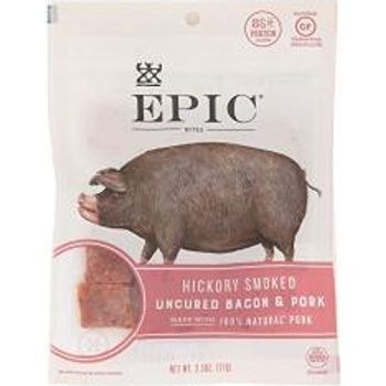Epic Jrk Bites Hickory Bacon 71g low Carb Dairy Wheat Yeast