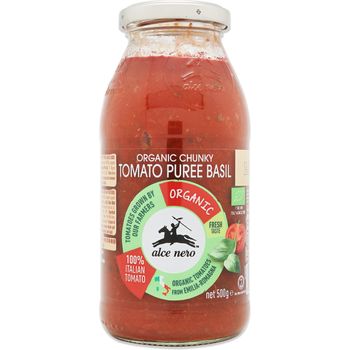 Alce Nero Organic Tomato Puree Chunky With Basil 500g