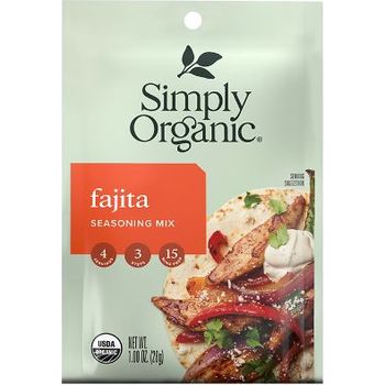 Simply Organic Fajita Seasoning Mix Certified Organic 1-ounce Packets