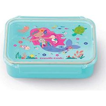 Crocodile Creek Mermaids Bento Box With Removable Divider Dishwasher-safe Microwave And zer Safe For Kids 3+ Aqua 1 Ea 65405