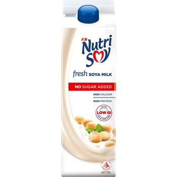 F&N NutriSoy High Calcium Fresh Soya Milk No Sugar Added 950ml