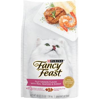 Purina Fancy Feast Filet Mignon Flavor with Real Seafood And Shrimp 1.36kg