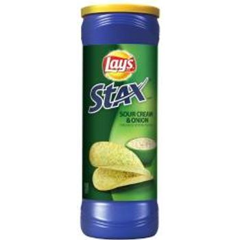 Lay's Stax Sour Cream & Onion Flavored Potato Crisps 156g Canister