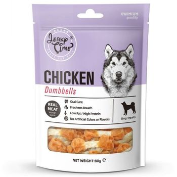 Jerky Time Chicken Jerky Dumbbell Dog Treats 80g