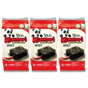 Kimnori Korean Crispy Seaweed Spicy 3pcs 12g