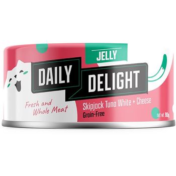 Daily Delight Jelly Skipjack Tuna with Cheese Can Cat Food 80g x 48