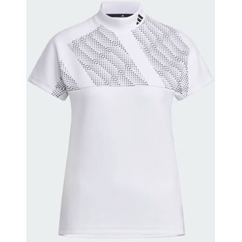 Adidas Women Golf Aeroready Big Badge of Sport Short Sleeve Mock Neck Shirt