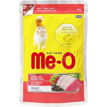 Me-O Pouch Adult Tuna With White Fish 80g