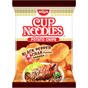 Nissin Cup Noodles Potato Chips Black Pepper Crab Flavour 70g