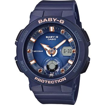 Casio Baby G Women's Bga-250-2a2 Beach Traveller Series Watch Glass Blue