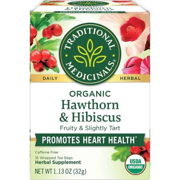 Traditional Medicinals Organic Heart Tea 16 count Tea Bags pack Of 6