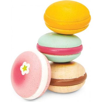 Le Toy Van Educational Wooden Honeybake Pretend Play French Macarons Set Patisserie Toy Cakes
