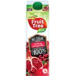 F&N Fruit Tree Fresh No Sugar Added Juice Cranberrypomegranate 1L