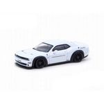 Tarmac Works LB-WORKS Dodge Challenger SRT Hellcat White Diecast Car 1/64