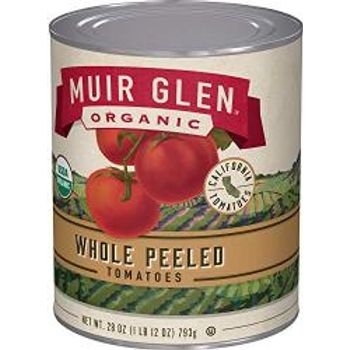Muir Glen Canned Tomatoes Organic Whole Peeled Tomatoes No Sugar Added 28 Ounce Can