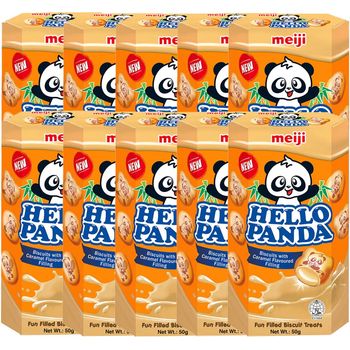 Meiji Hello Panda Biscuits With Caramel 10pcs 50g
