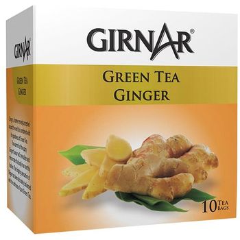 Girnar Green Tea Ginger 10 Tea Bags 12g