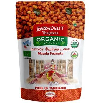 Thalaivaa Organic Masala Peanuts Spicy And Crunchy 170g