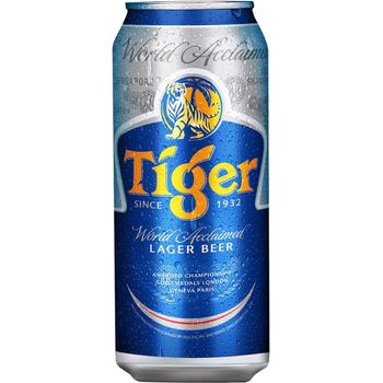 Tiger Lager Beer Can 490ml
