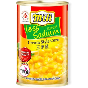Mili Less Sodium Cream Style Corn 425g