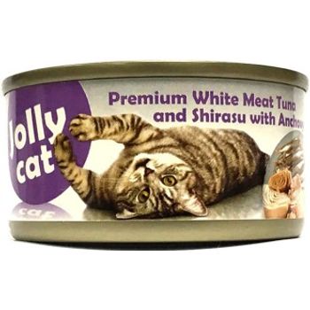 Jolly Cat Canned Food Premium White Meat Tuna & Shirasu With Anchovy 80g