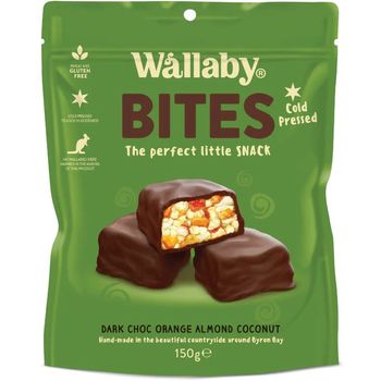 Wallaby Foods - Bites, Dark Chocolate Orange Almond Coconut Snack (150g)