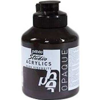 Pebeo Studio Acrylics 500-milliliter Acrylic Paint Mars Black
