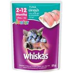 Whiskas Pouch Junior Kitten Wet Food From Real Fish Tuna Flavor 85g