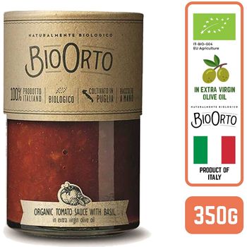 BioOrto Organic Pasta Sauce Tomato And Basil 350g