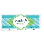 PurSoft Bathroom Tissue Green Tea 4 Ply 10 Rolls