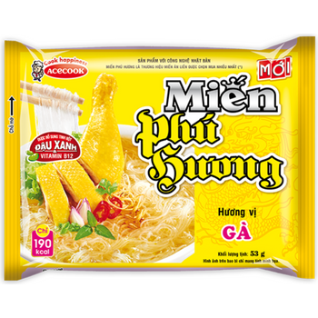 Ace Cook Mien Phu Huong Instant Glass Noodle Chicken Flavour 53g