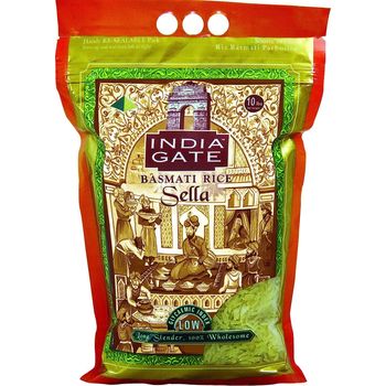 India Gate Parboiled Basmati Rice Golden Sella 10 Pound Bag
