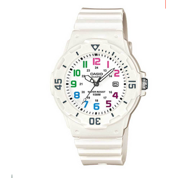 Casio Lrw200h-7b Women's Dive Surf Series Sports White Dial White Strap Date Watch