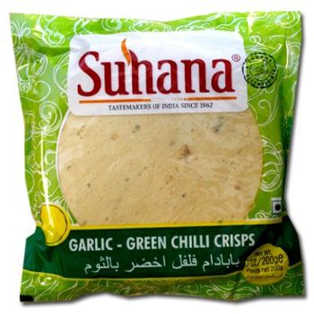 Suhana Garlic Green Chilli Papad 200g