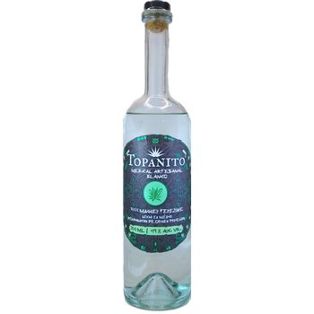 Topanito Mezcal Artesanal Blanco Maguey Tepeztate 700ml ABV 49%