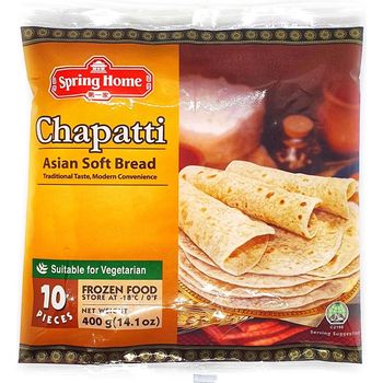 Spring Home Chapatti Asian Soft Bread 10 Pieces 400g