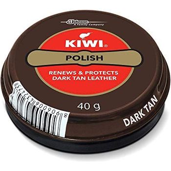 Kiwi Paste Shoe Polish Dark Tan 40g
