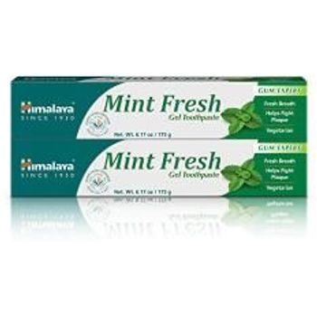 Himalaya Mint Fresh Gel Toothpaste Fluoride To Reduce Plaque Brighten Teeth 6.17oz