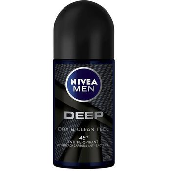 Nivea Men Deep Dry And Clean Roll On 50ml
