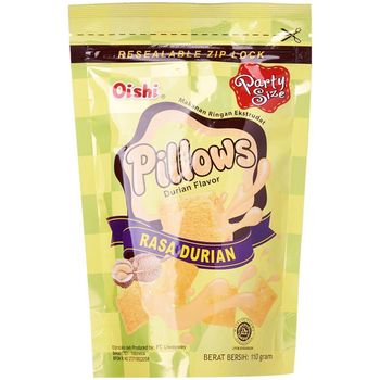 Oishi Party Size Pillows Durian Crackers Durian 130g