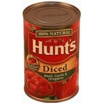 Hunts Diced Tomatoes Basilgarlic Oregano 410g