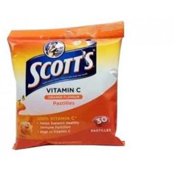 Scott's Vitamin C Orange Flavour 30 Pastilles