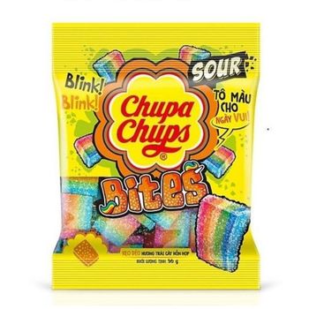 Chupa Chups Sour Bites Sour Fruit Flavored Gummies 56g