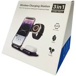 Pisen 3 In 1 Wireless Charging Station 15 W Aluminum Alloy Black Non Slip 309g