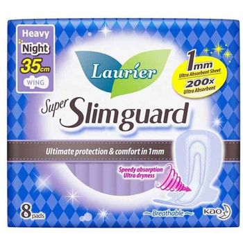 Laurier Super Slimguard Heavy Night Wing 35 Cm 8 S 80g