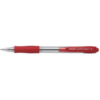 Pilot Writing Ballpoint Pen Pilot Super Grip Retractable Tip Fine Red