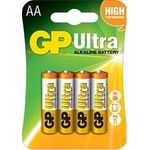 Gp Battery Ultra Alkaline Aa 4s Eastern Europe Clamshell Card Multi One Size Gppca15au013